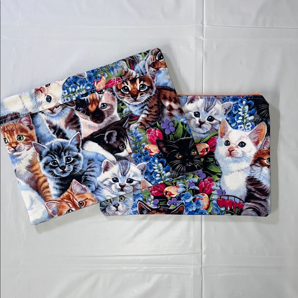 Colorful Kitten Pouch Duo